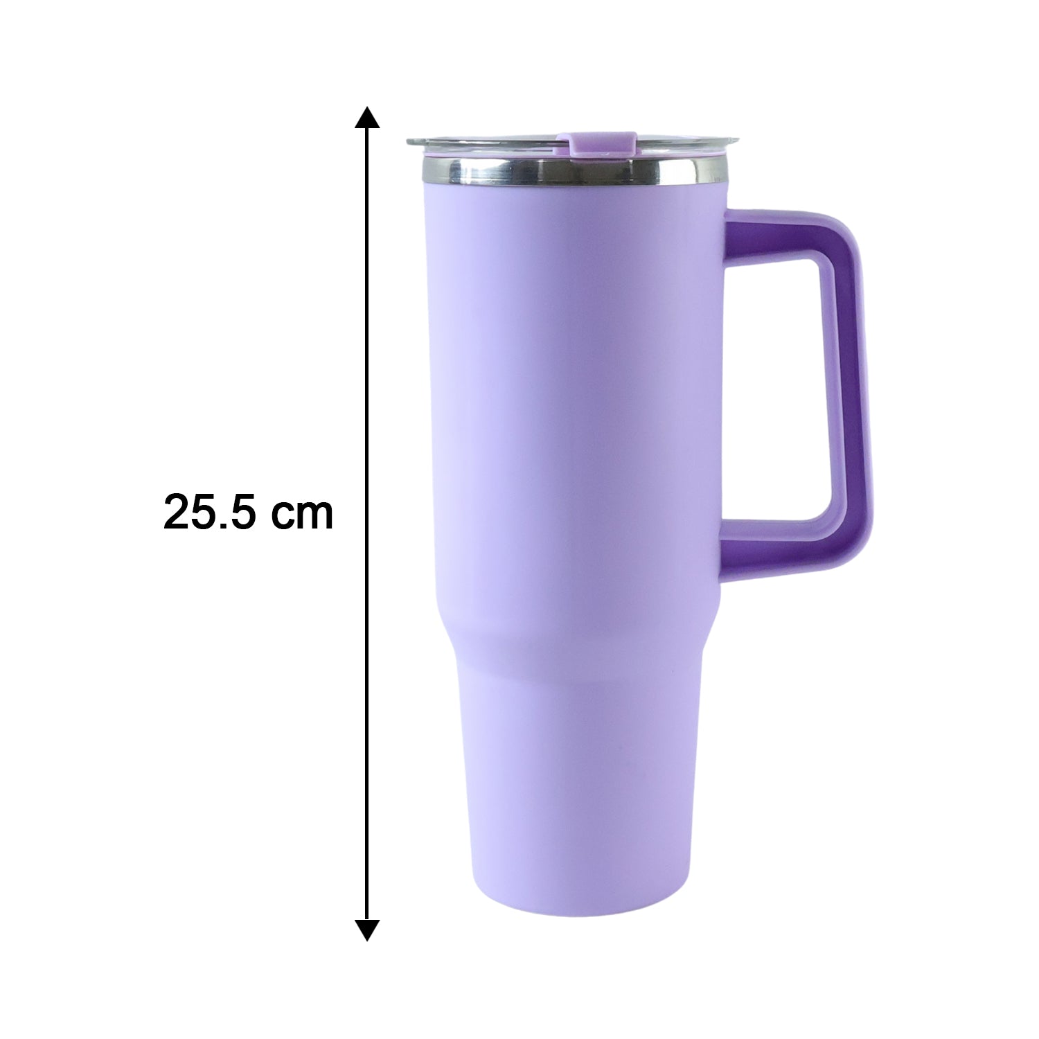 Konvex Large Capacity Insulated Tumbler Mug With Handle And Straw 1200 Ml Approx