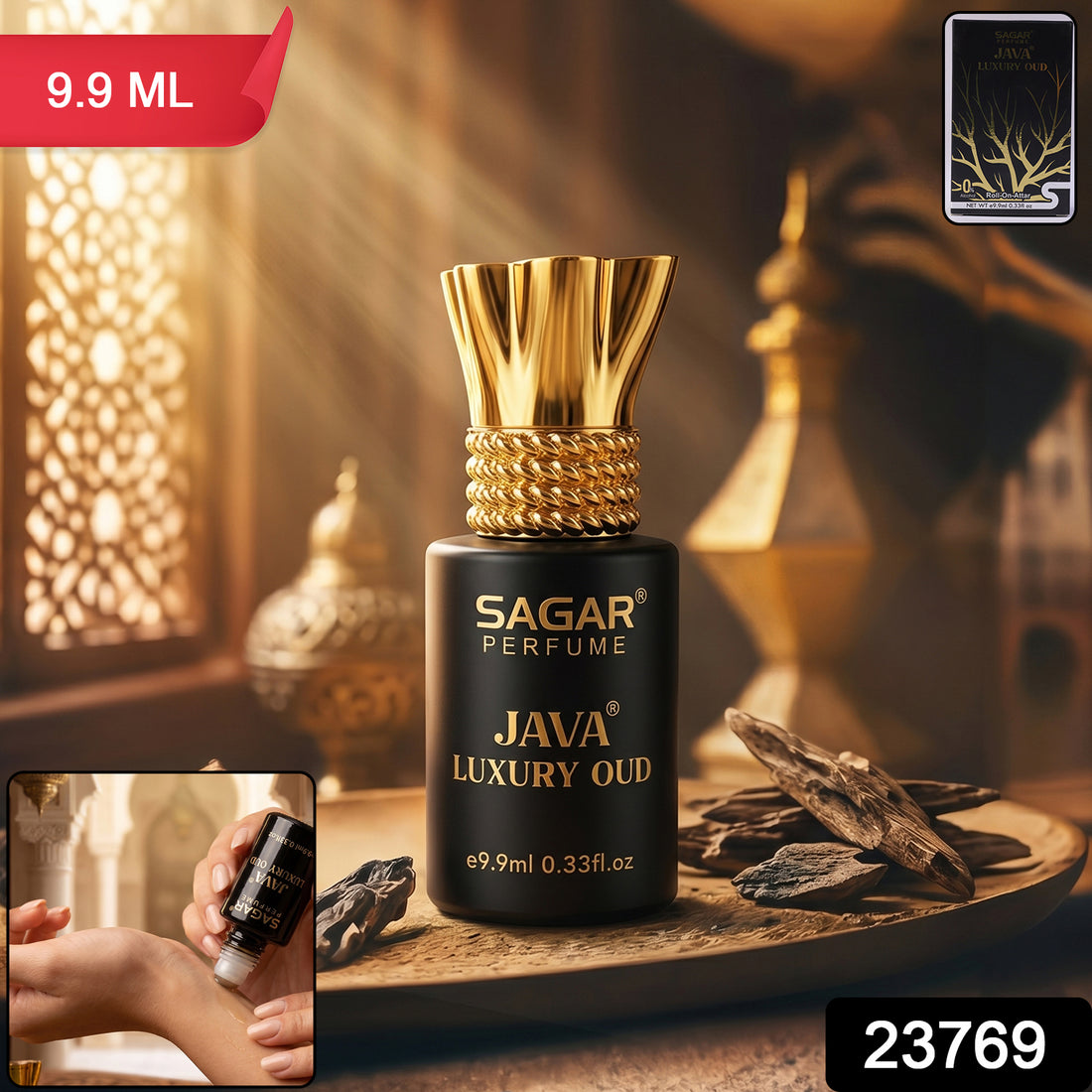Sagar Java Luxury Oud Roll-on Attar Alcohol-free Perfume Oil For Men And Women (9.9 Ml)